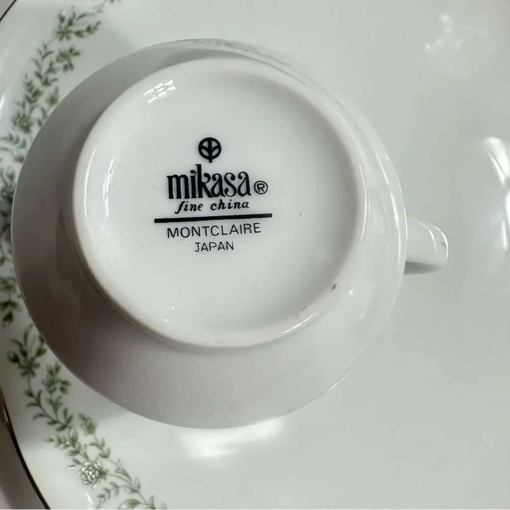 Mikasa Vintage Set Of 4 Snack Plates & Cups